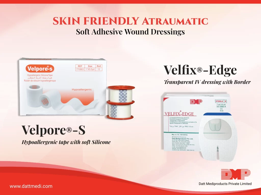 Skin Friendly “Atraumatic” Soft Adhesive Wound Dressings