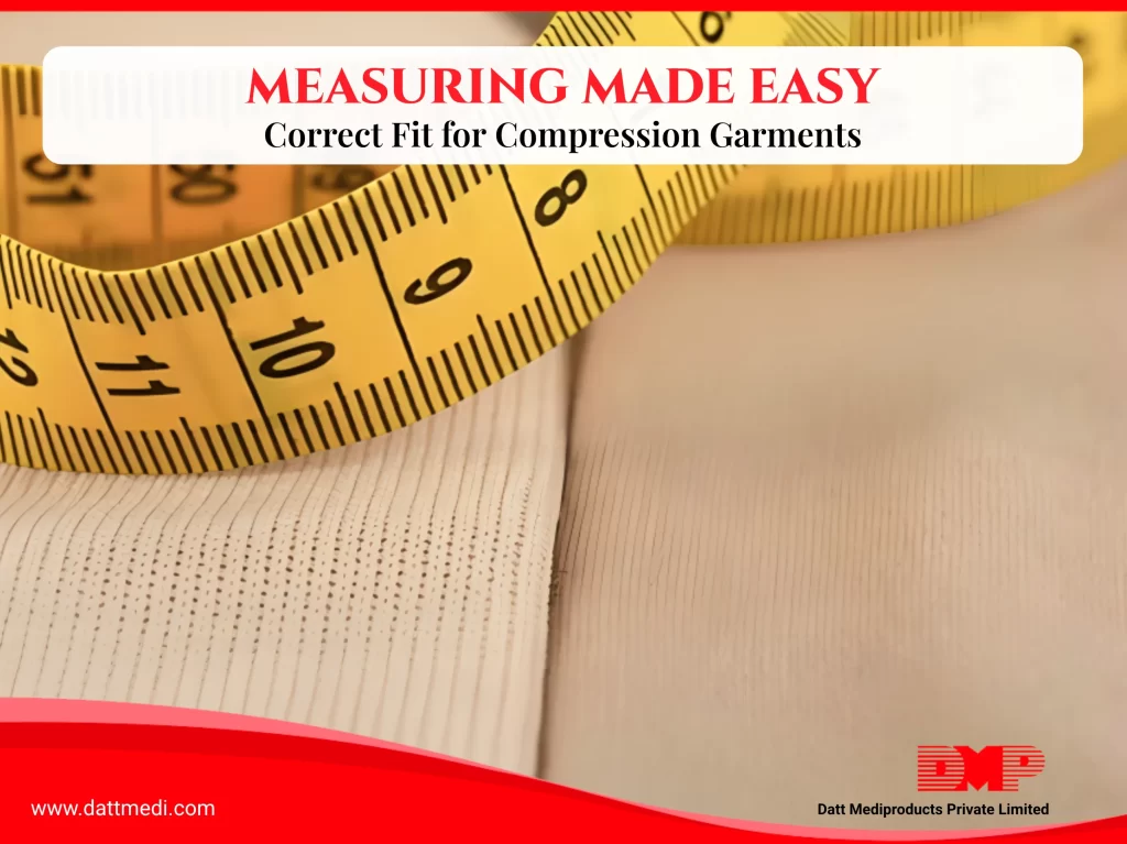 Measuring leg circumference for compression garment sizing