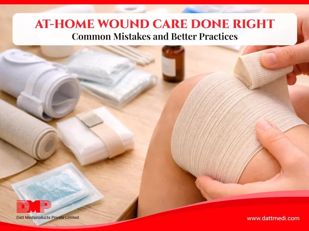 Improper wound cleaning and dressing at home