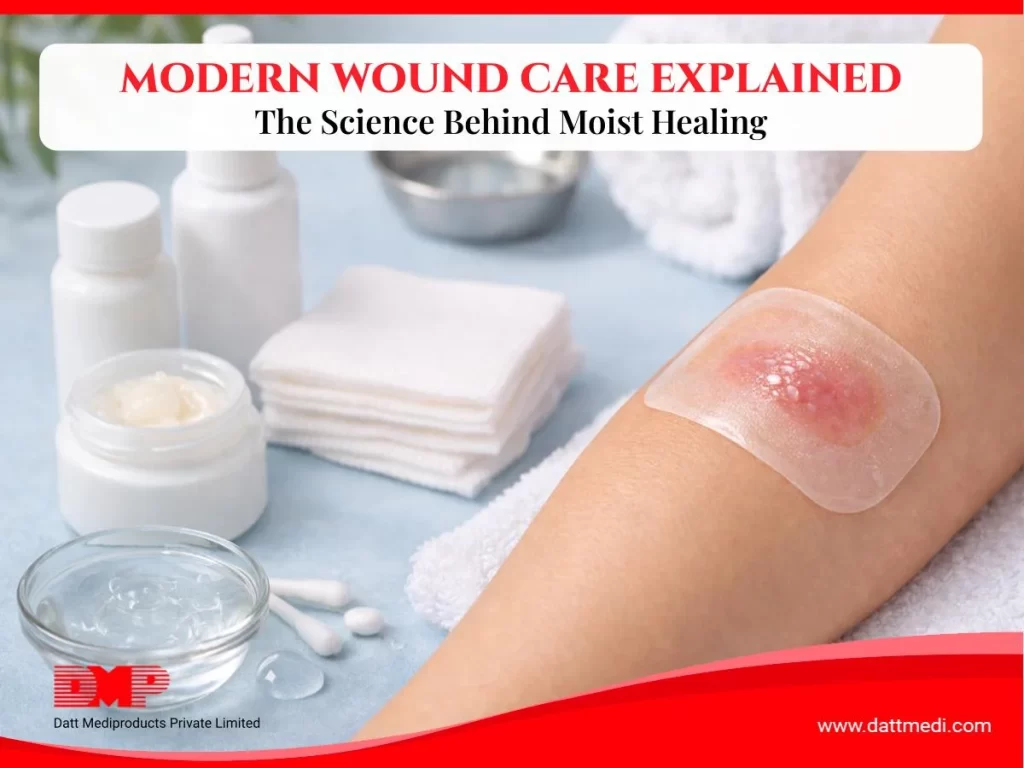 Moist wound environment supporting tissue regeneration