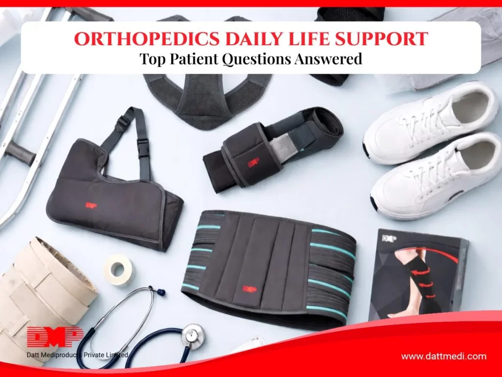 Various orthopedic supports including knee, wrist and back braces