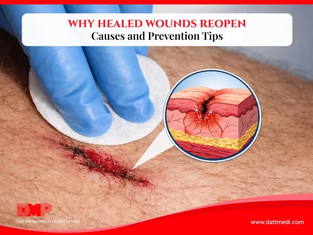 Reopened wounds due to tension and improper care