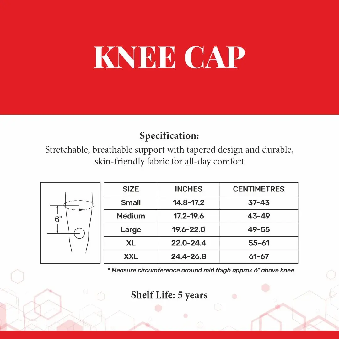 Knee cap orthopedic support for stability