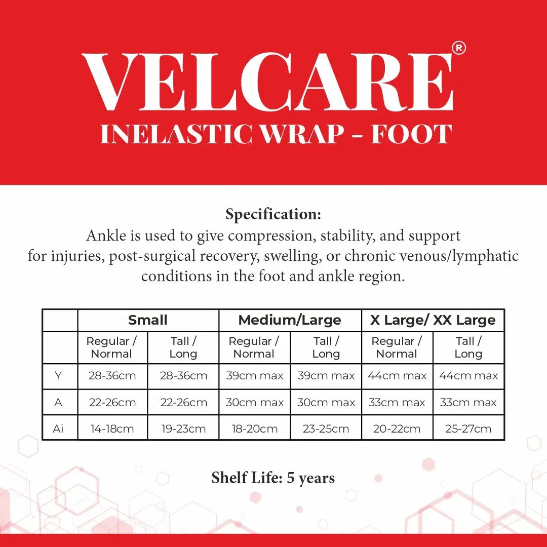 Velcare foot wrap for orthopedic foot support