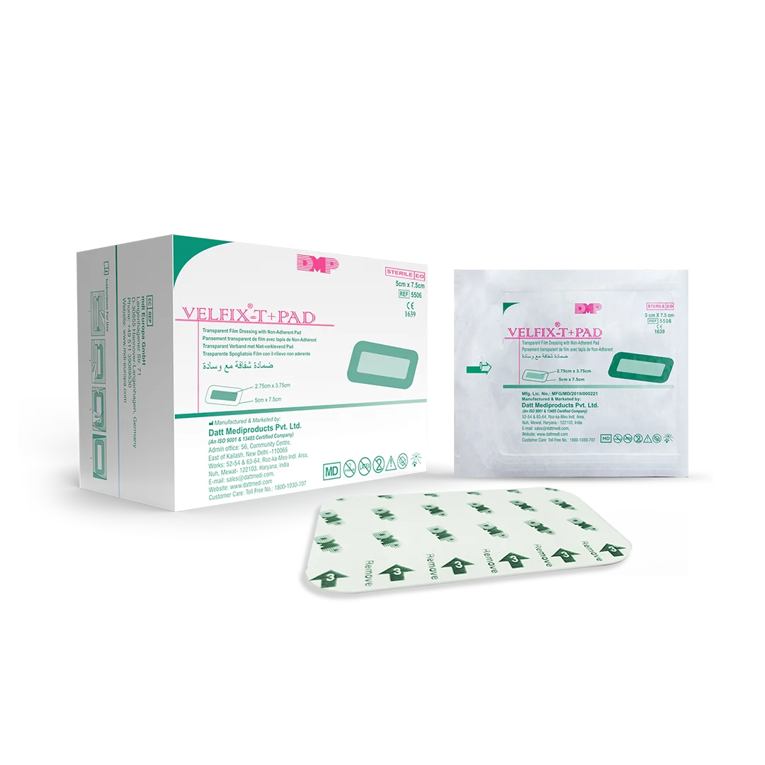 Velfix® T+Pad post-operative film dressing with absorbent pad