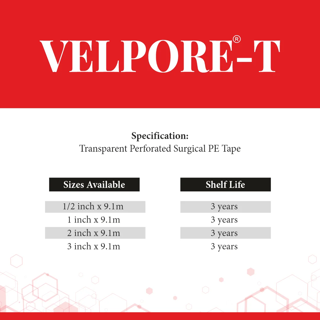 Velsoft® FR-T adhesive tape for secure wound care