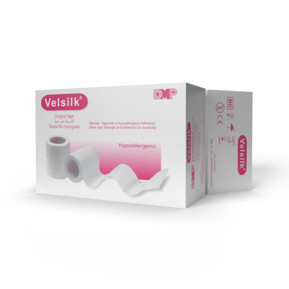 Velsilk™ medical adhesive tape for wound dressing fixation