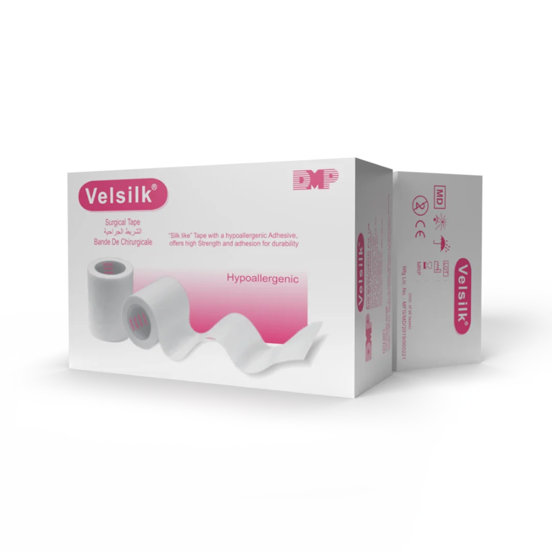 Velsilk™ medical adhesive tape for wound dressing fixation