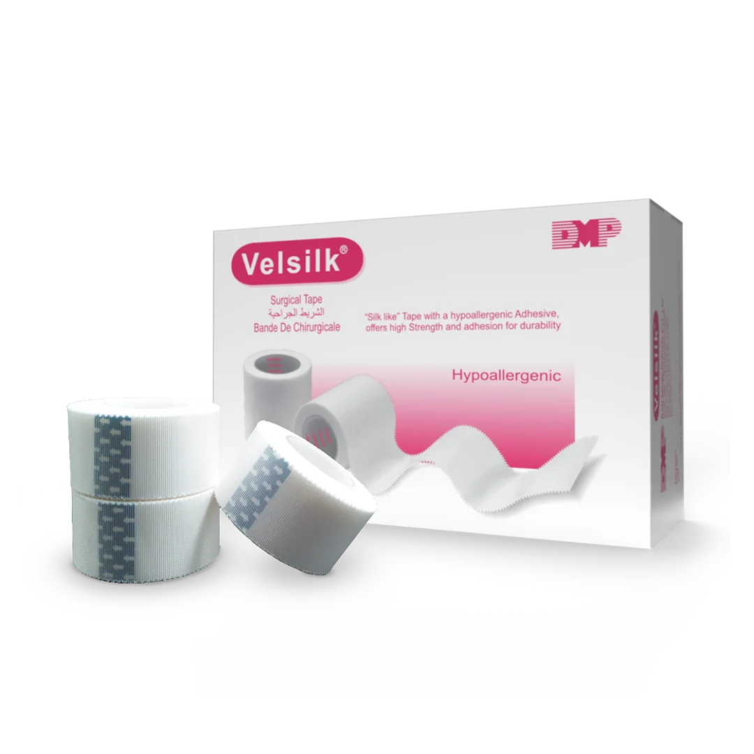 Velsilk™ medical adhesive tape for wound dressing fixation