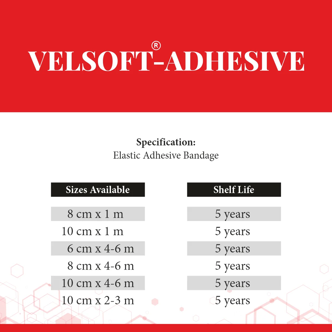 Velsoft® adhesive compression bandage with secure grip