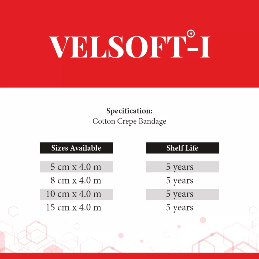 Velsoft Velsoft -I Compression Bandage – Stretchable & Secure