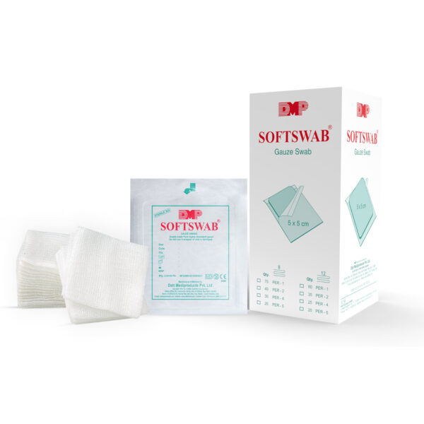 Softswab - White Sterile Gauze Swabs with Packaging