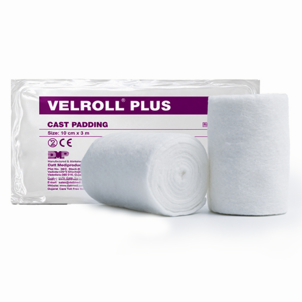 Velroll Plus orthopedic cast padding shown with its retail packaging
