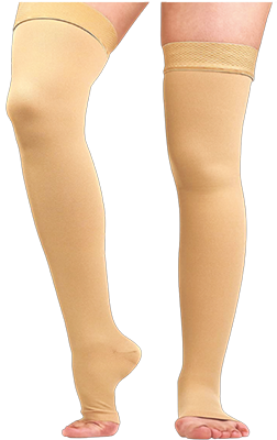 Buy Accusure Beige Varicose Vein Stockings Thigh Length For
